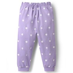 Babyhug Disney Single Jersey Knit Full Sleeves Winnie the Pooh Graphics T-Shirt & Pyjama Night Suit - Lavender