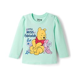 Babyhug Disney 100% Cotton Knit Full Sleeves T-Shirt & Pyjama Night Suit - Light Blue