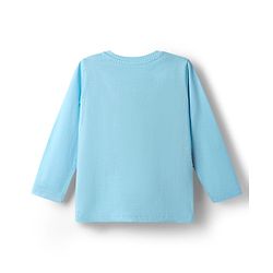 Babyhug Disney 100% Cotton Knit Full Sleeves T-Shirt & Pyjama Night Suit With Winnie The Pooh Graphics - Light Blue