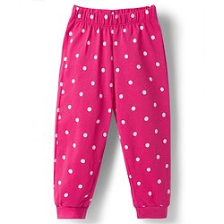 Babyhug Disney 100% Cotton Knit Full Sleeves T-Shirt & Pyjama Night Suit With Minnie Mouse Graphic - Pink