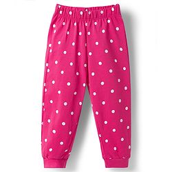 Babyhug Disney 100% Cotton Knit Full Sleeves T-Shirt & Pyjama Night Suit With Minnie Mouse Graphic - Pink