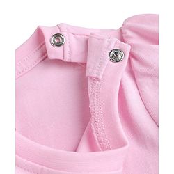 Babyhug Disney 100% Cotton Knit Full Sleeves T-Shirt & Pyjama Night Suit With Minnie Mouse & Polka Dots Graphic - Pink