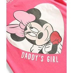 Babyhug Disney 100% Cotton Knit Full Sleeves T-Shirt & Pyjama Night Suit With Minnie Mouse Graphic - Multicolor