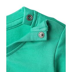 Babyhug Cotton Knit Half Sleeves Bear & Surfing Printed T-Shirt & Pyjama Night Suit - Green