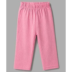 Babyhug 100% Cotton Knit Full Sleeves Striped T-Shirt & Pyjama Night Suit Giraffe Print -Pink