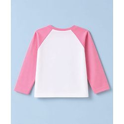 Babyhug 100% Cotton Knit Full Sleeves T-Shirt & Pyjama Night Suit with Cat & Heart Print - Pink