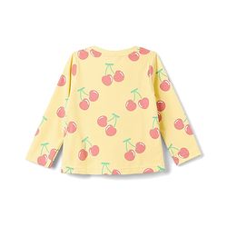 Babyhug 100% Cotton Knit Full Sleeves Co-Ords T-Shirt & Pyjama Night Suit Apple Print -Yellow