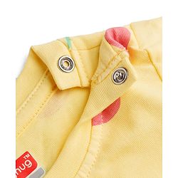 Babyhug 100% Cotton Knit Full Sleeves Co-Ords T-Shirt & Pyjama Night Suit Apple Print -Yellow