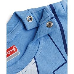Babyhug 100% Cotton Knit Full Sleeves Co-Ords T-Shirt & Pyjama Night Suit with Doctor Theme Print - Blue