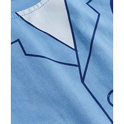 Babyhug 100% Cotton Knit Full Sleeves Co-Ords T-Shirt & Pyjama Night Suit with Doctor Theme Print - Blue
