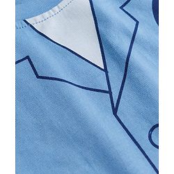 Babyhug 100% Cotton Knit Full Sleeves Co-Ords T-Shirt & Pyjama Night Suit with Doctor Theme Print - Blue