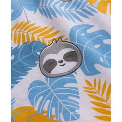 Babyhug Cotton Knit Half Sleeves Koala Printed Co-Ords T-Shirt & Shorts Night Suit -White