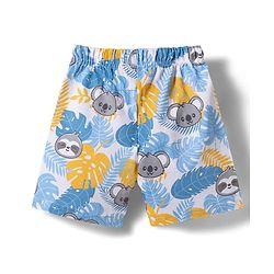 Babyhug Cotton Knit Half Sleeves Koala Printed Co-Ords T-Shirt & Shorts Night Suit -White