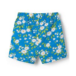 Babyhug 100% Cotton Knit Half Sleeves Floral Printed Co-Ords Top & Shorts Night Suit - Blue