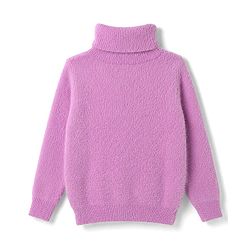 Babyhug Knitted Full Sleeves Pullover with Star Embroidery - Pink
