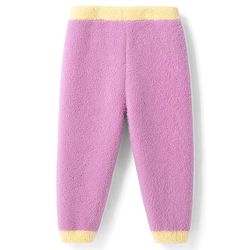 Babyhug Knitted Full Sleeves Sweatshirt & Pant Winter Wear Suit With Floral Print - Pink