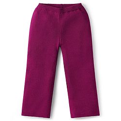 Babyhug Full Sleeves Sweater Knit & Pant Winter Wear Suit With Heart Design - Fuchsia