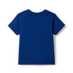 Babyhug 100% Cotton Knit Half Sleeves Lion & Star Printed T-Shirt & Shorts Night Suit - Navy Blue
