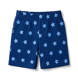 Babyhug 100% Cotton Knit Half Sleeves Lion & Star Printed T-Shirt & Shorts Night Suit - Navy Blue