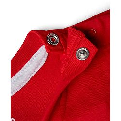 Babyhug Disney Single Jersey Knit Half Sleeves T-Shirt with Front & Back Mickey Mouse Graphics - Red