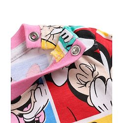 Babyhug Disney 100% Cotton Knit Full Sleeves Co-Ords T-Shirt & Pyjama Night Suit With Minnie Mouse Graphic - Multicolor
