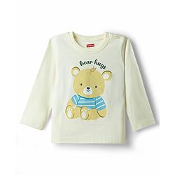 Babyhug 100% Cotton Knit Full Sleeves T-Shirt & Pyjama Night Suit With Teddy Bear Print - Blue