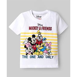 Babyhug Disney 100% Cotton Knit Half Sleeves T-Shirts With Micky & Friends Graphic Pack Of 2 - Multicolor