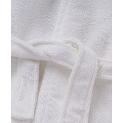 Babyhug Velour Microfiber Knit Full Sleeves Terry Hooded Bath Robe With Bear Embroidery & Applique - White