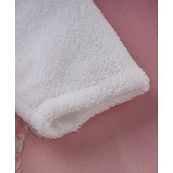 Babyhug Velour Microfiber Knit Full Sleeves Terry Hooded Bath Robe With Bear Embroidery & Applique - White
