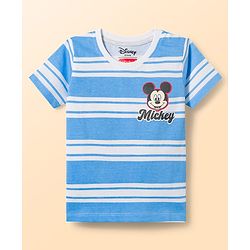 Babyhug Disney Cotton Knit T-Shirts Half Sleeve with Mickey and Friends Graphic Multi Color 6-9 Months Pack of 2
