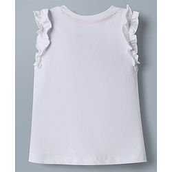 Babyhug Disney 100% Cotton Knit Sleeveless Tank T-Shirts With Minnie Mouse & Friends Graphic Pack of 2 - Pink & White