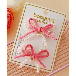 Babyhug Bow & Butterfly Clips Pack Of 2 - Green