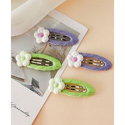 Babyhug Snap Clips Combo Sets - Purple&Green