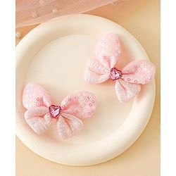 Babyhug Bow & Butterfly Clips Combo Sets - Pink