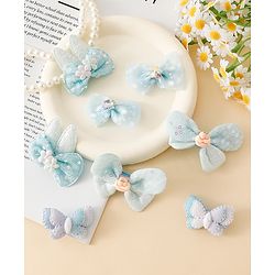 Babyhug Bow & Butterfly Clips Combo Sets - Pink