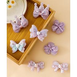 Babyhug Bow & Butterfly Clips Combo Sets - Pink