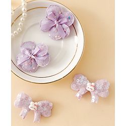 Babyhug Bow & Butterfly Clips Combo Sets - Pink
