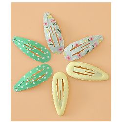 Babyhug Floral Printed Snap Clip - Blue & Yellow
