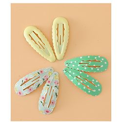 Babyhug Floral Printed Snap Clip - Blue & Yellow