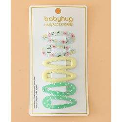 Babyhug Floral Printed Snap Clip - Blue & Yellow