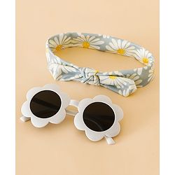 Babyhug Head Band & Sunglasses Combo Set - Blue