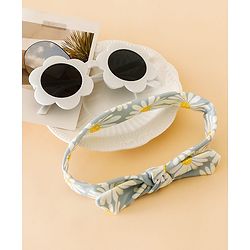 Babyhug Head Band & Sunglasses Combo Set - Blue