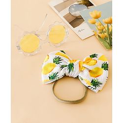 Babyhug Head Band & Sunglasses Combo Set - Yellow
