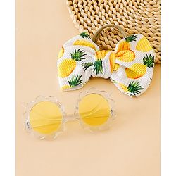 Babyhug Head Band & Sunglasses Combo Set - Yellow