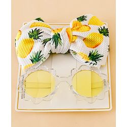 Babyhug Head Band & Sunglasses Combo Set - Yellow