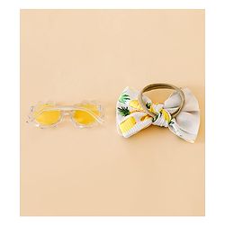 Babyhug Head Band & Sunglasses Combo Set - Yellow