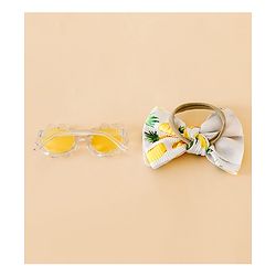 Babyhug Head Band & Sunglasses Combo Set - Yellow