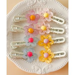 Babyhug Floral Bloom Hair Clips - PInk & Purple