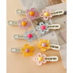 Babyhug Floral Bloom Hair Clips - PInk & Purple