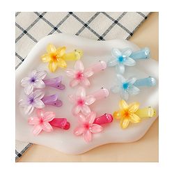 Babyhug Floral Bloom Hair Clips - PInk & Purple